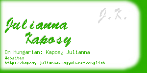 julianna kaposy business card